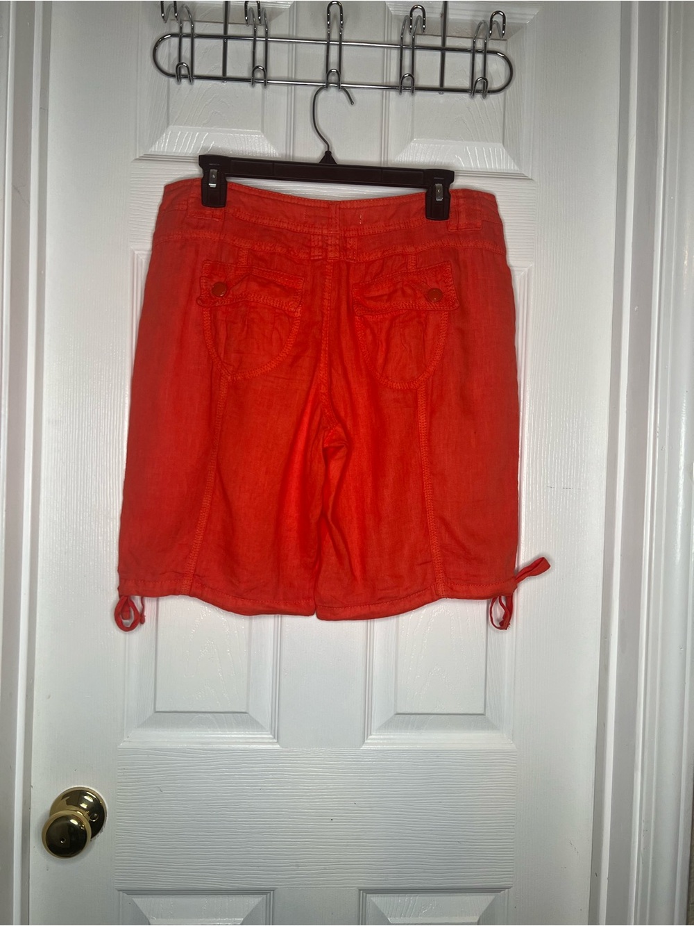 Blue Earth Red Drawstring Bermuda Shorts - Picture 3 of 8